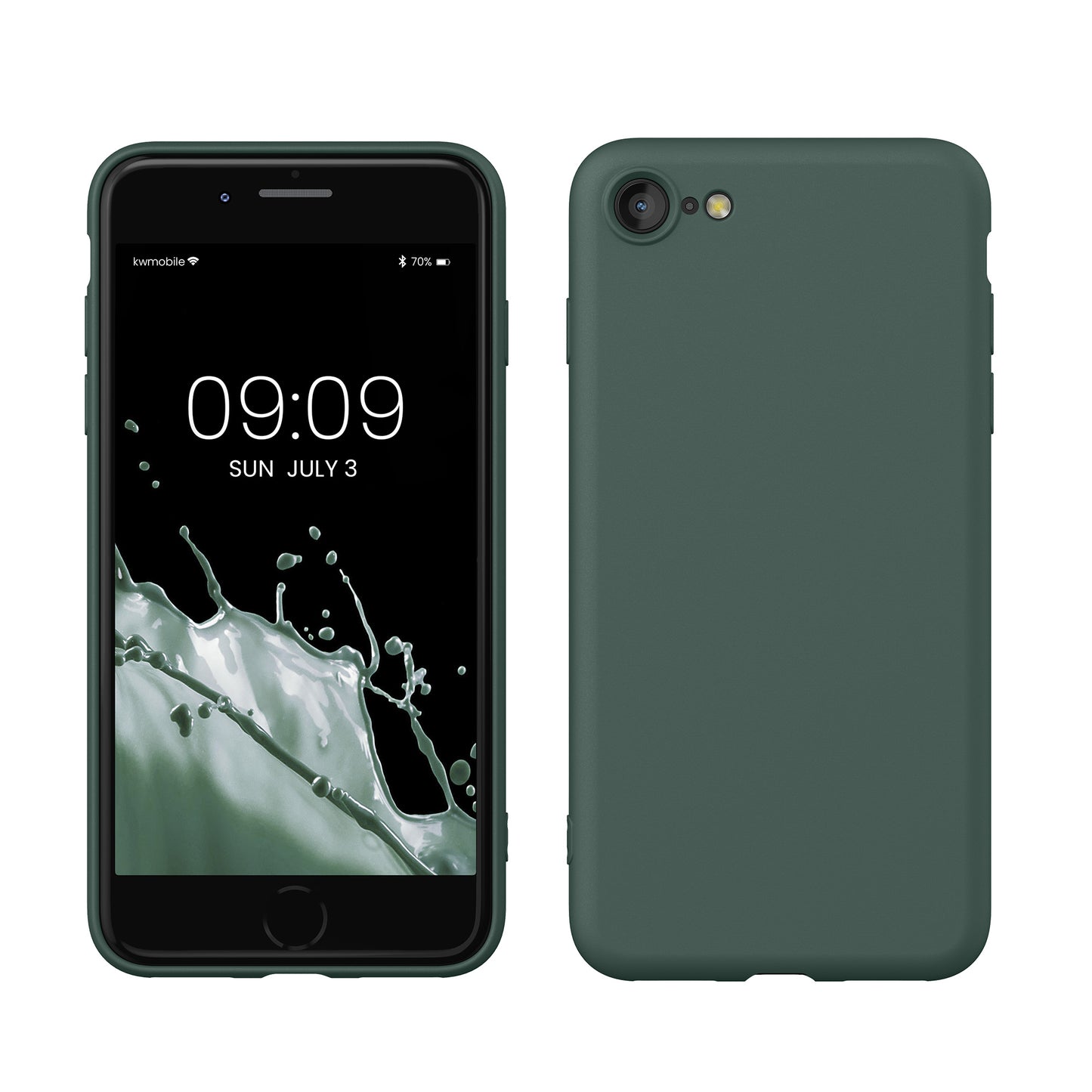 kwmobile Handyhülle für iPhone SE 2022 Hülle / iPhone SE 2020 / iPhone 8 / iPhone 7, für iPhone SE Hülle - Schutzhülle für kabelloses Laden - Case