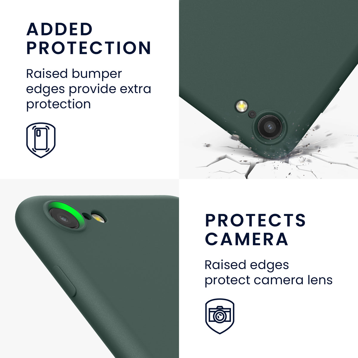 kwmobile Handyhülle für iPhone SE 2022 Hülle / iPhone SE 2020 / iPhone 8 / iPhone 7, für iPhone SE Hülle - Schutzhülle für kabelloses Laden - Case