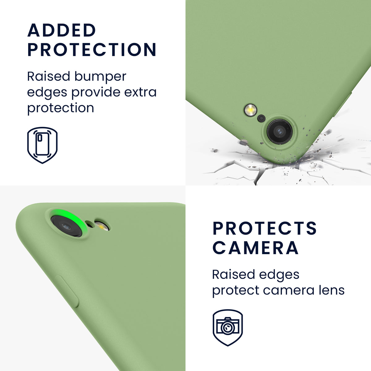 kwmobile Handyhülle für iPhone SE 2022 Hülle / iPhone SE 2020 / iPhone 8 / iPhone 7, für iPhone SE Hülle - Schutzhülle für kabelloses Laden - Case