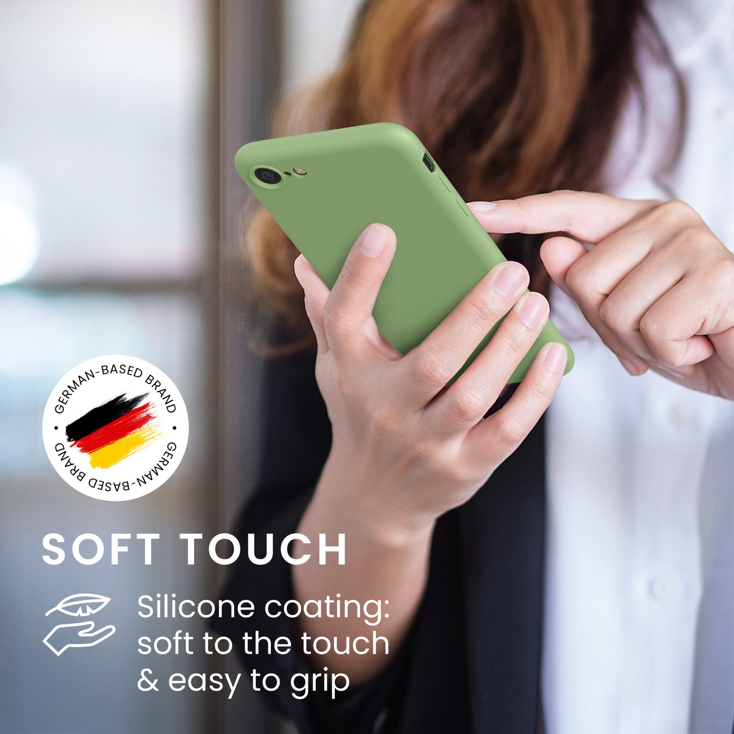 kwmobile Handyhülle für iPhone SE 2022 Hülle / iPhone SE 2020 / iPhone 8 / iPhone 7, für iPhone SE Hülle - Schutzhülle für kabelloses Laden - Case