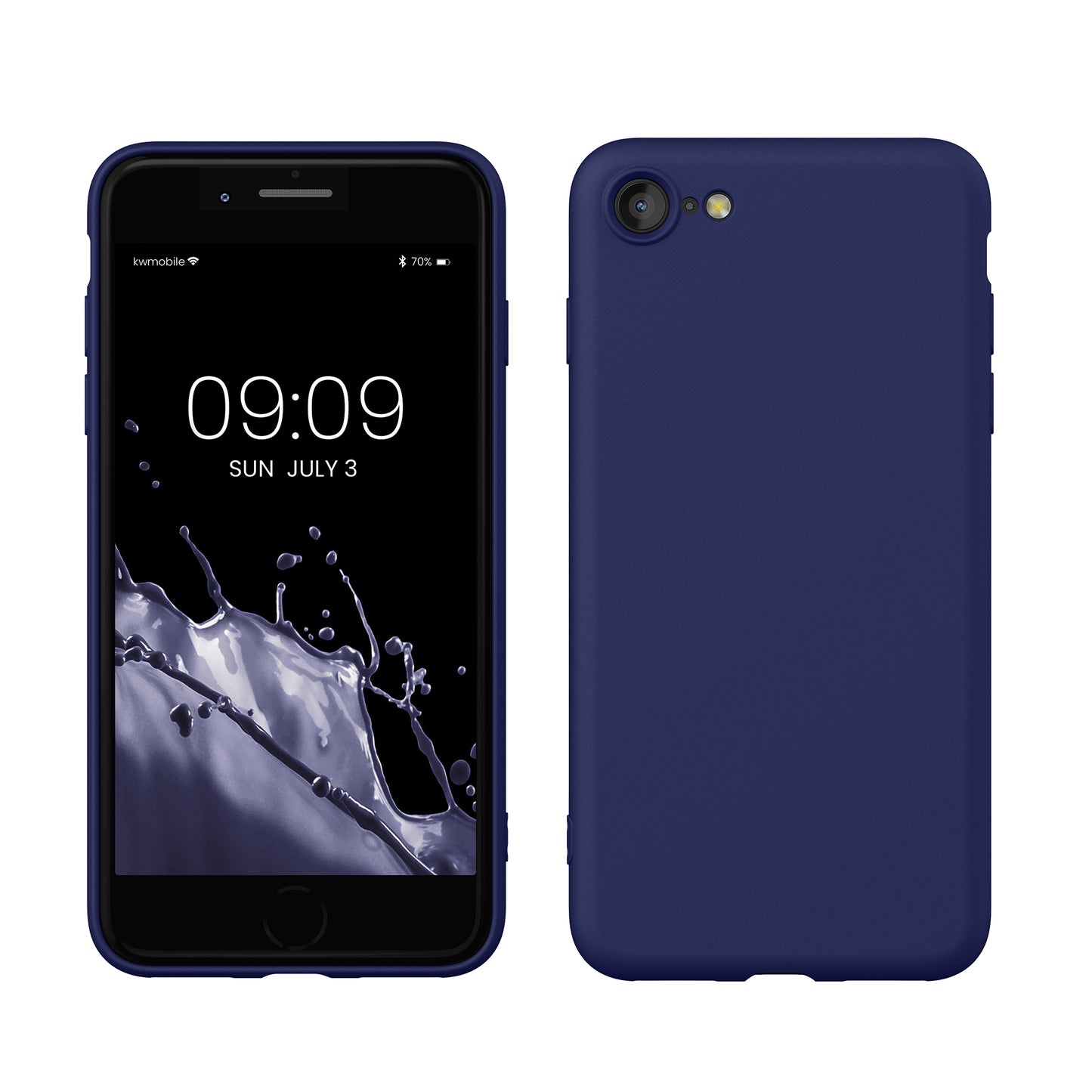 kwmobile Handyhülle für iPhone SE 2022 Hülle / iPhone SE 2020 / iPhone 8 / iPhone 7, für iPhone SE Hülle - Schutzhülle für kabelloses Laden - Case