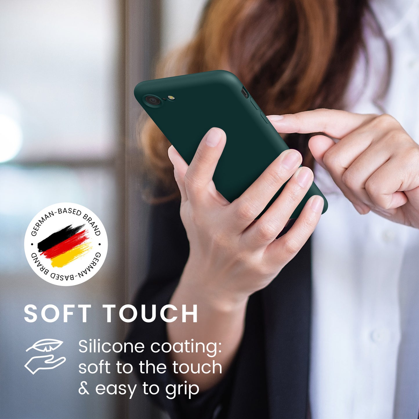 kwmobile Handyhülle für iPhone SE 2022 Hülle / iPhone SE 2020 / iPhone 8 / iPhone 7, für iPhone SE Hülle - Schutzhülle für kabelloses Laden - Case