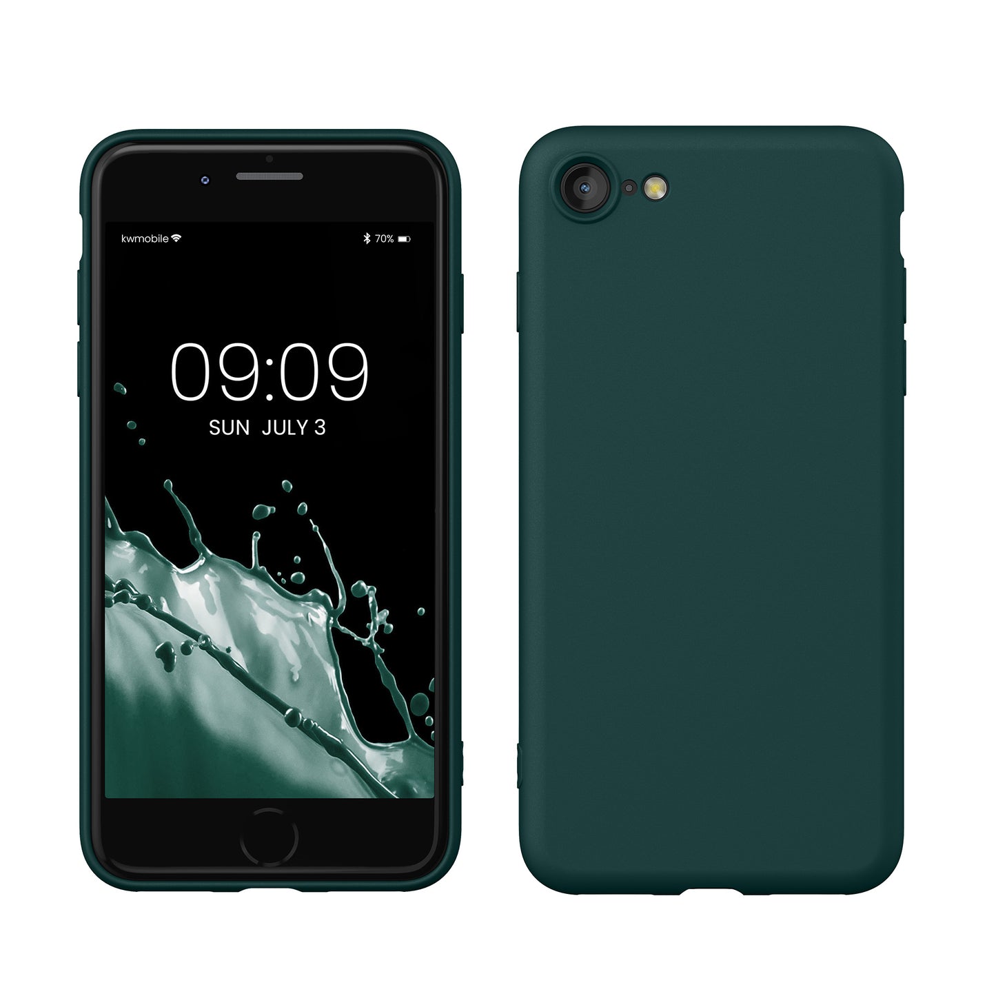 kwmobile Handyhülle für iPhone SE 2022 Hülle / iPhone SE 2020 / iPhone 8 / iPhone 7, für iPhone SE Hülle - Schutzhülle für kabelloses Laden - Case