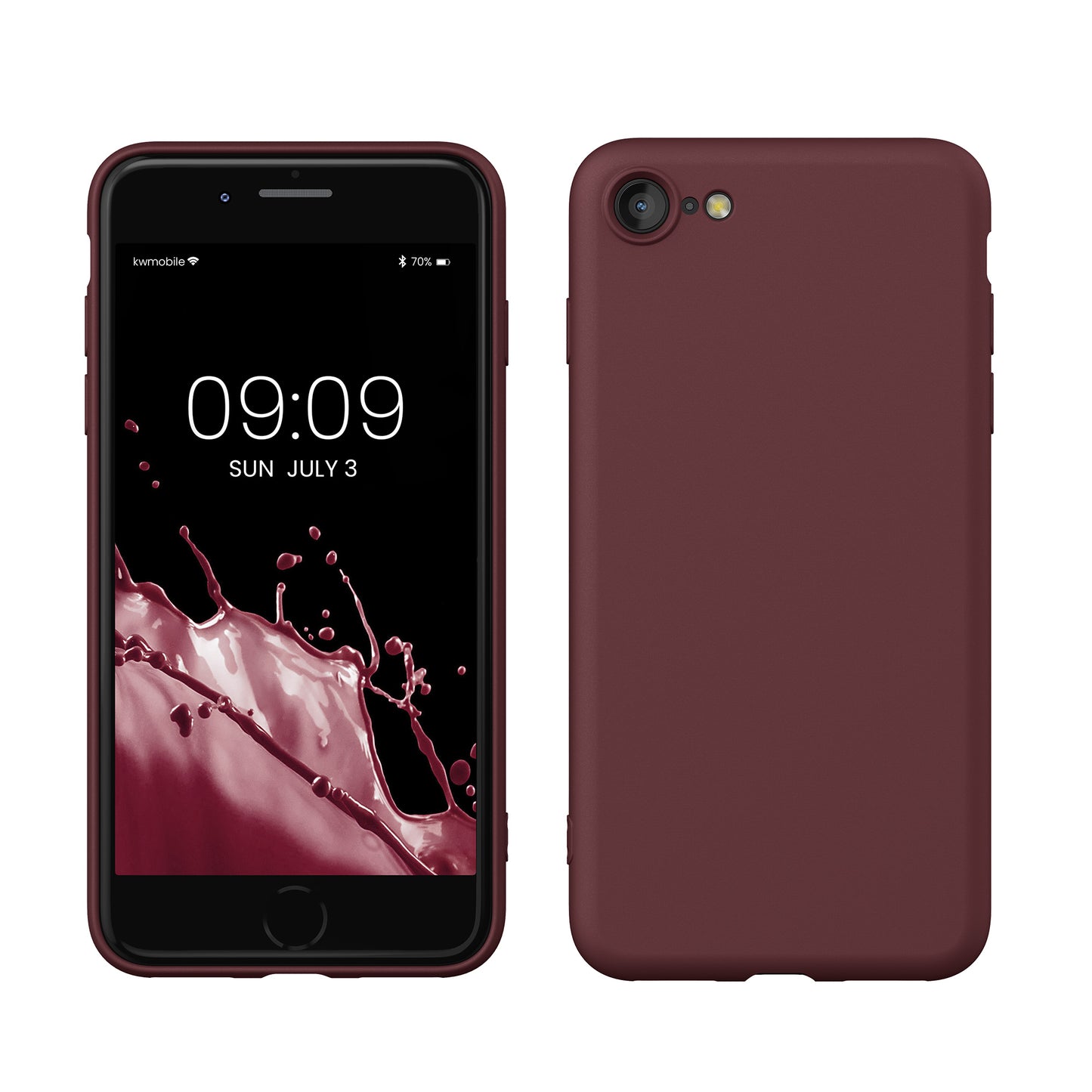 kwmobile Handyhülle für iPhone SE 2022 Hülle / iPhone SE 2020 / iPhone 8 / iPhone 7, für iPhone SE Hülle - Schutzhülle für kabelloses Laden - Case