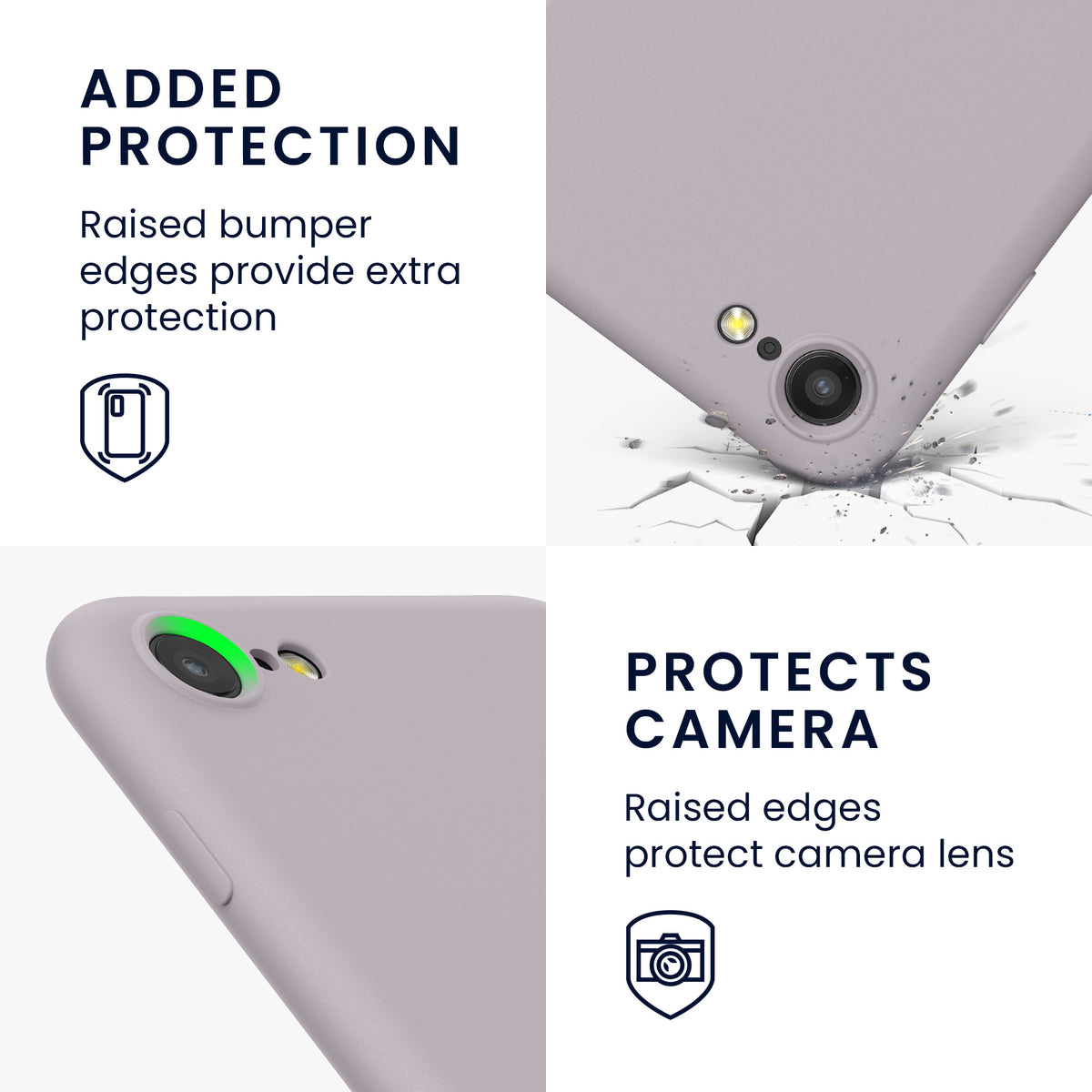 kwmobile Handyhülle für iPhone SE 2022 Hülle / iPhone SE 2020 / iPhone 8 / iPhone 7, für iPhone SE Hülle - Schutzhülle für kabelloses Laden - Case