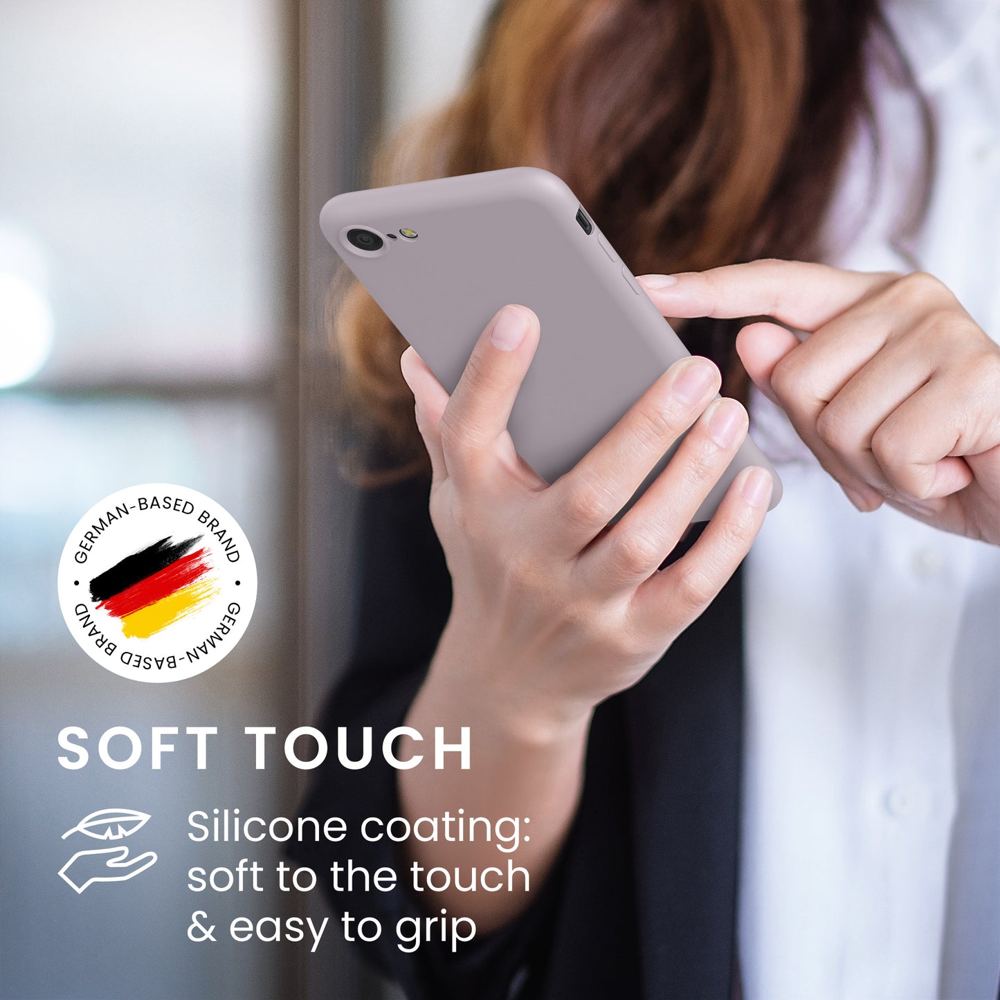 kwmobile Handyhülle für iPhone SE 2022 Hülle / iPhone SE 2020 / iPhone 8 / iPhone 7, für iPhone SE Hülle - Schutzhülle für kabelloses Laden - Case