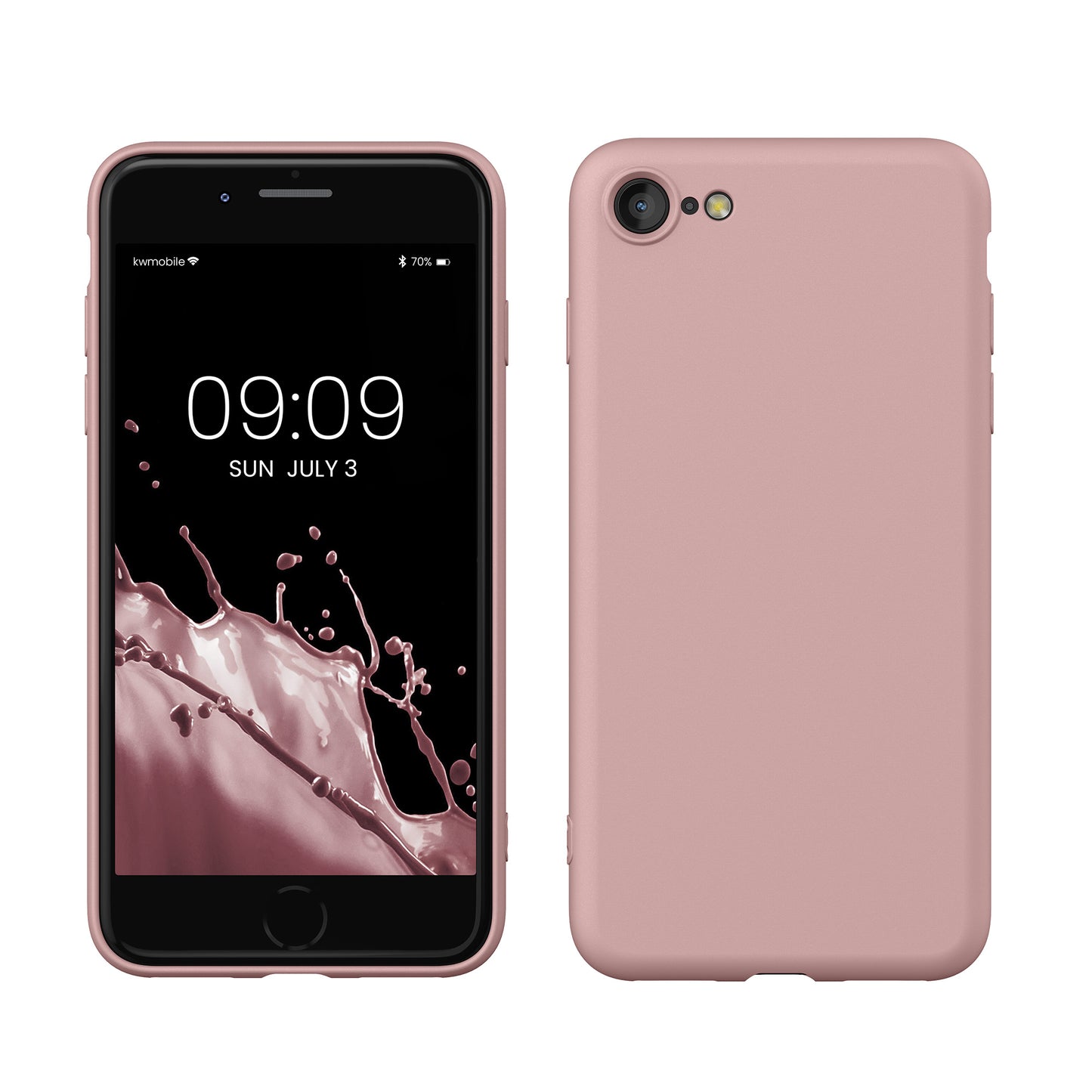 kwmobile Handyhülle für iPhone SE 2022 Hülle / iPhone SE 2020 / iPhone 8 / iPhone 7, für iPhone SE Hülle - Schutzhülle für kabelloses Laden - Case