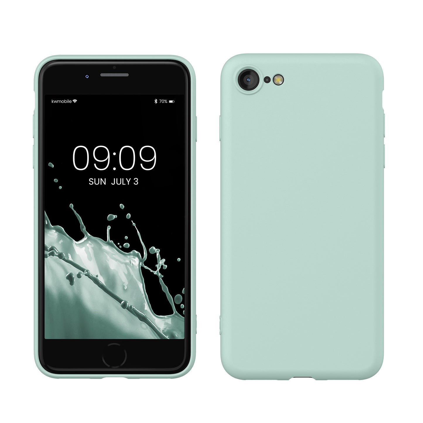 kwmobile Handyhülle für iPhone SE 2022 Hülle / iPhone SE 2020 / iPhone 8 / iPhone 7, für iPhone SE Hülle - Schutzhülle für kabelloses Laden - Case