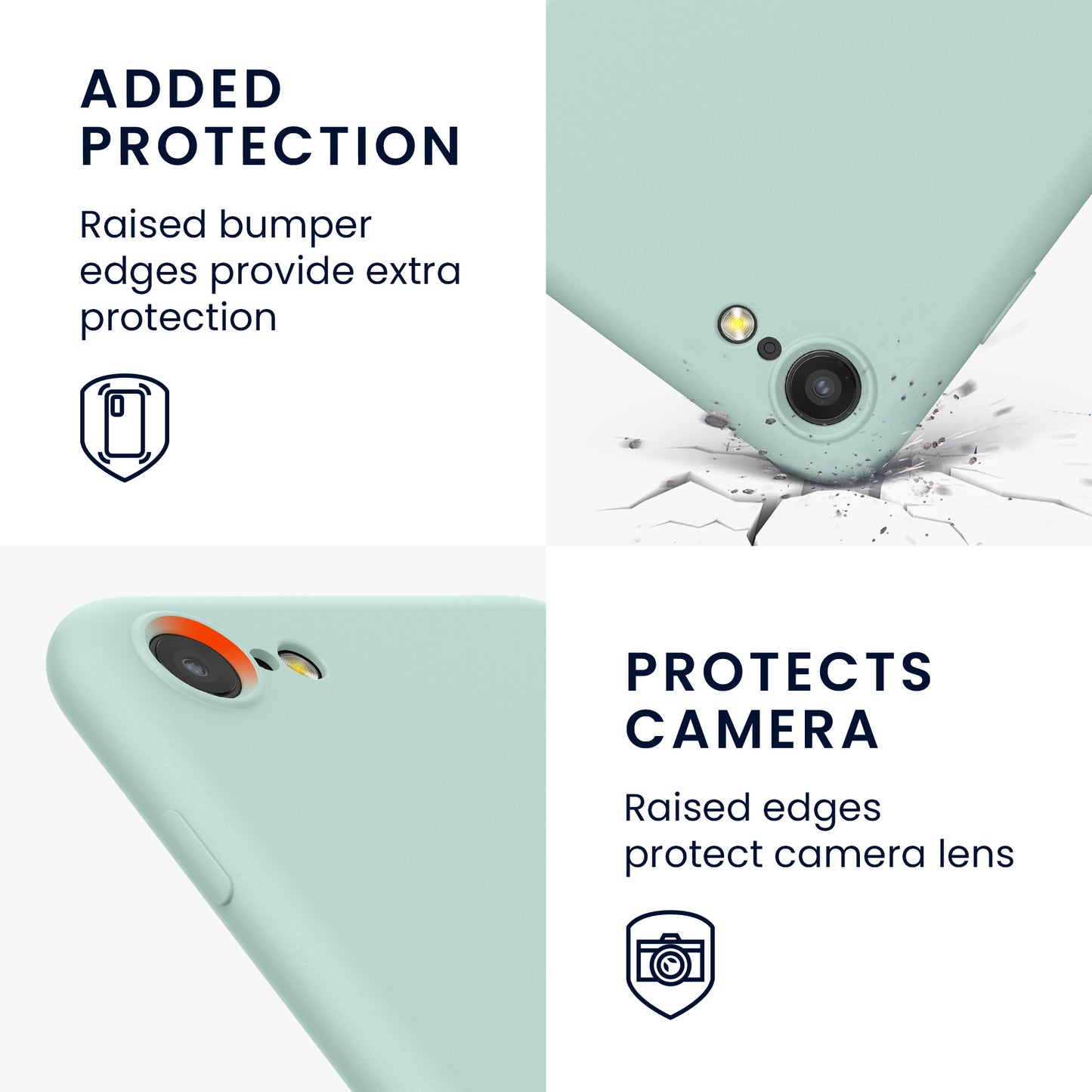 kwmobile Handyhülle für iPhone SE 2022 Hülle / iPhone SE 2020 / iPhone 8 / iPhone 7, für iPhone SE Hülle - Schutzhülle für kabelloses Laden - Case