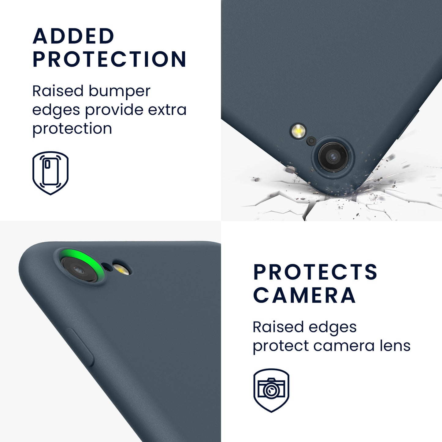 kwmobile Handyhülle für iPhone SE 2022 Hülle / iPhone SE 2020 / iPhone 8 / iPhone 7, für iPhone SE Hülle - Schutzhülle für kabelloses Laden - Case