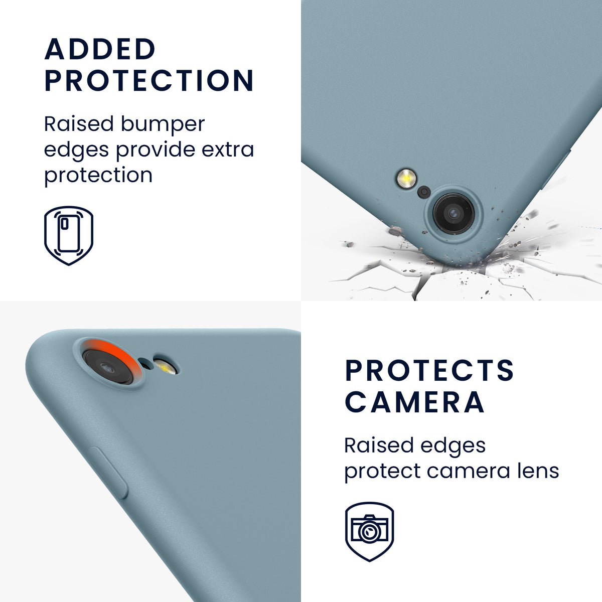 kwmobile Handyhülle für iPhone SE 2022 Hülle / iPhone SE 2020 / iPhone 8 / iPhone 7, für iPhone SE Hülle - Schutzhülle für kabelloses Laden - Case