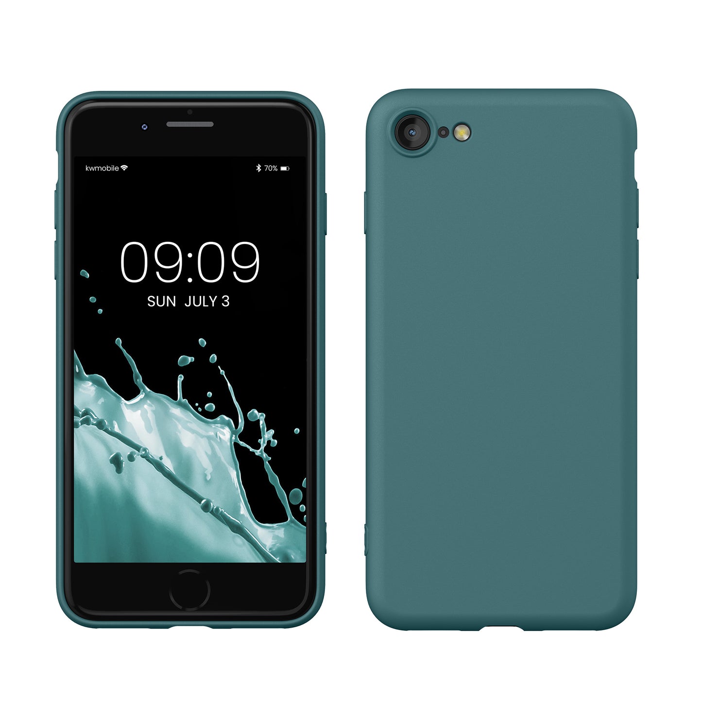kwmobile Handyhülle für iPhone SE 2022 Hülle / iPhone SE 2020 / iPhone 8 / iPhone 7, für iPhone SE Hülle - Schutzhülle für kabelloses Laden - Case