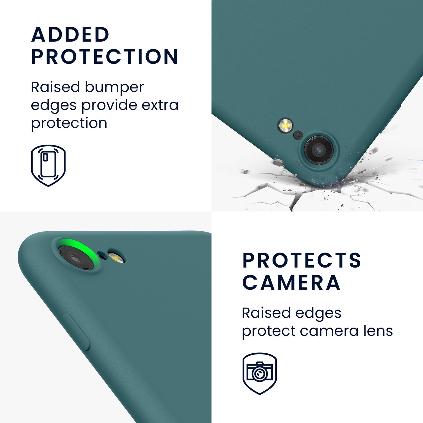 kwmobile Handyhülle für iPhone SE 2022 Hülle / iPhone SE 2020 / iPhone 8 / iPhone 7, für iPhone SE Hülle - Schutzhülle für kabelloses Laden - Case