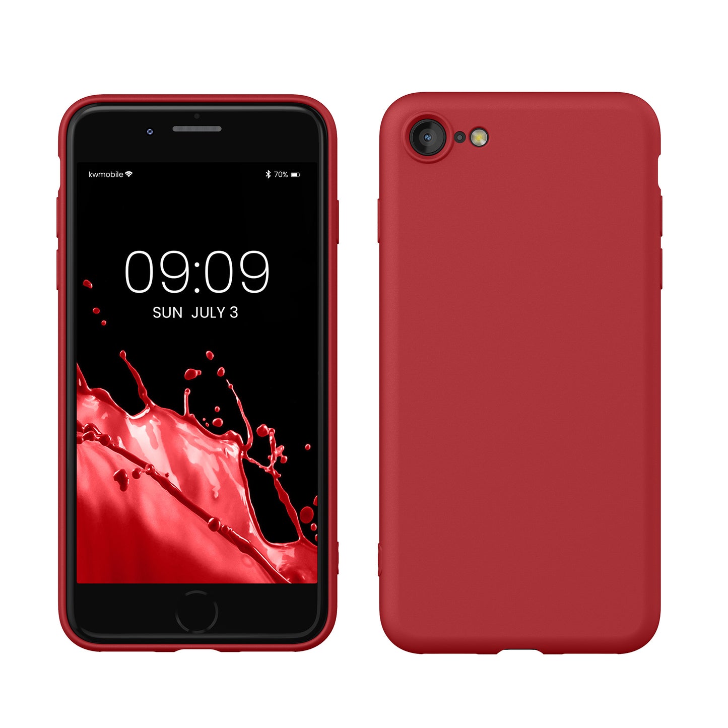 kwmobile Handyhülle für iPhone SE 2022 Hülle / iPhone SE 2020 / iPhone 8 / iPhone 7, für iPhone SE Hülle - Schutzhülle für kabelloses Laden - Case