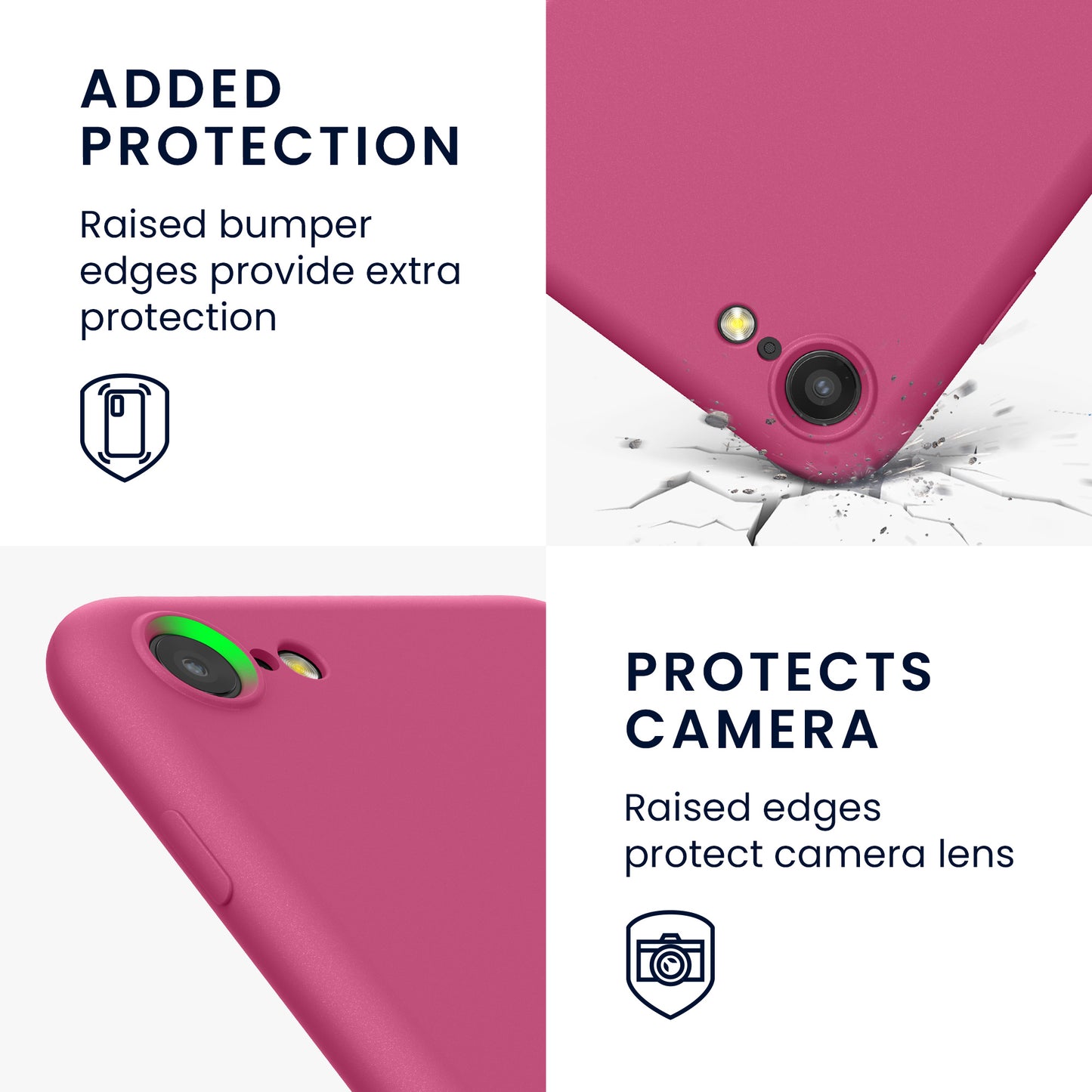 kwmobile Handyhülle für iPhone SE 2022 Hülle / iPhone SE 2020 / iPhone 8 / iPhone 7, für iPhone SE Hülle - Schutzhülle für kabelloses Laden - Case