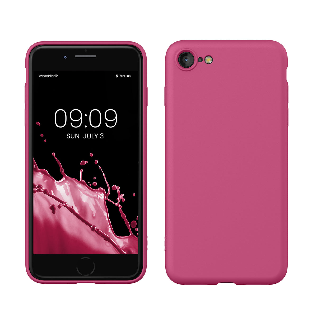 kwmobile Handyhülle für iPhone SE 2022 Hülle / iPhone SE 2020 / iPhone 8 / iPhone 7, für iPhone SE Hülle - Schutzhülle für kabelloses Laden - Case