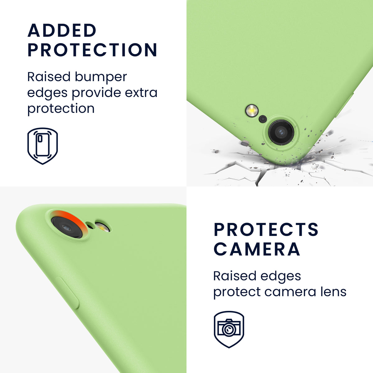 kwmobile Handyhülle für iPhone SE 2022 Hülle / iPhone SE 2020 / iPhone 8 / iPhone 7, für iPhone SE Hülle - Schutzhülle für kabelloses Laden - Case