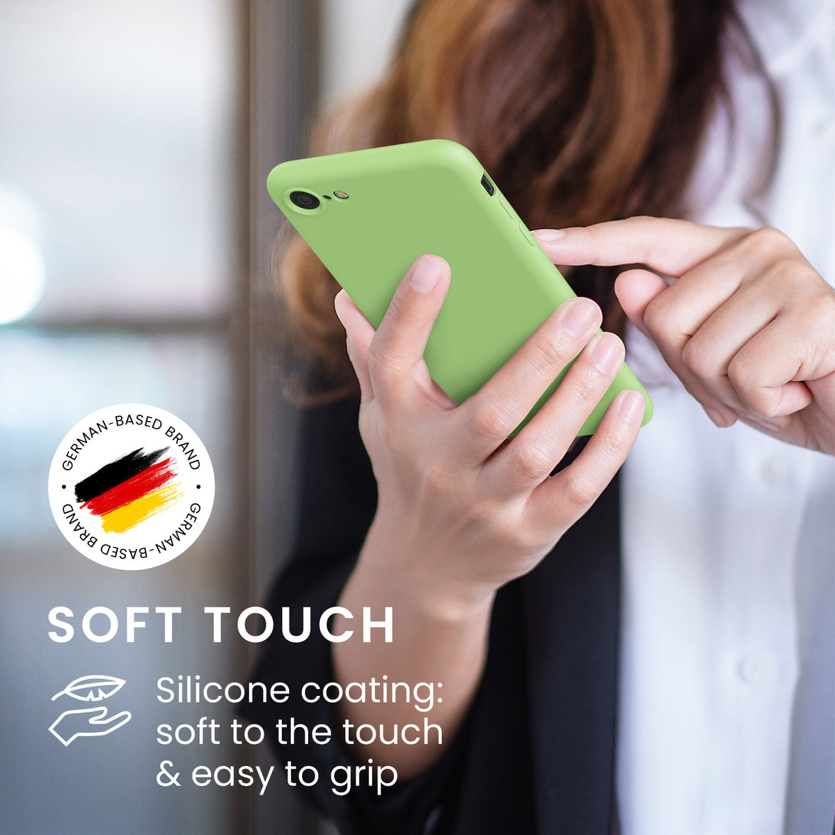 kwmobile Handyhülle für iPhone SE 2022 Hülle / iPhone SE 2020 / iPhone 8 / iPhone 7, für iPhone SE Hülle - Schutzhülle für kabelloses Laden - Case