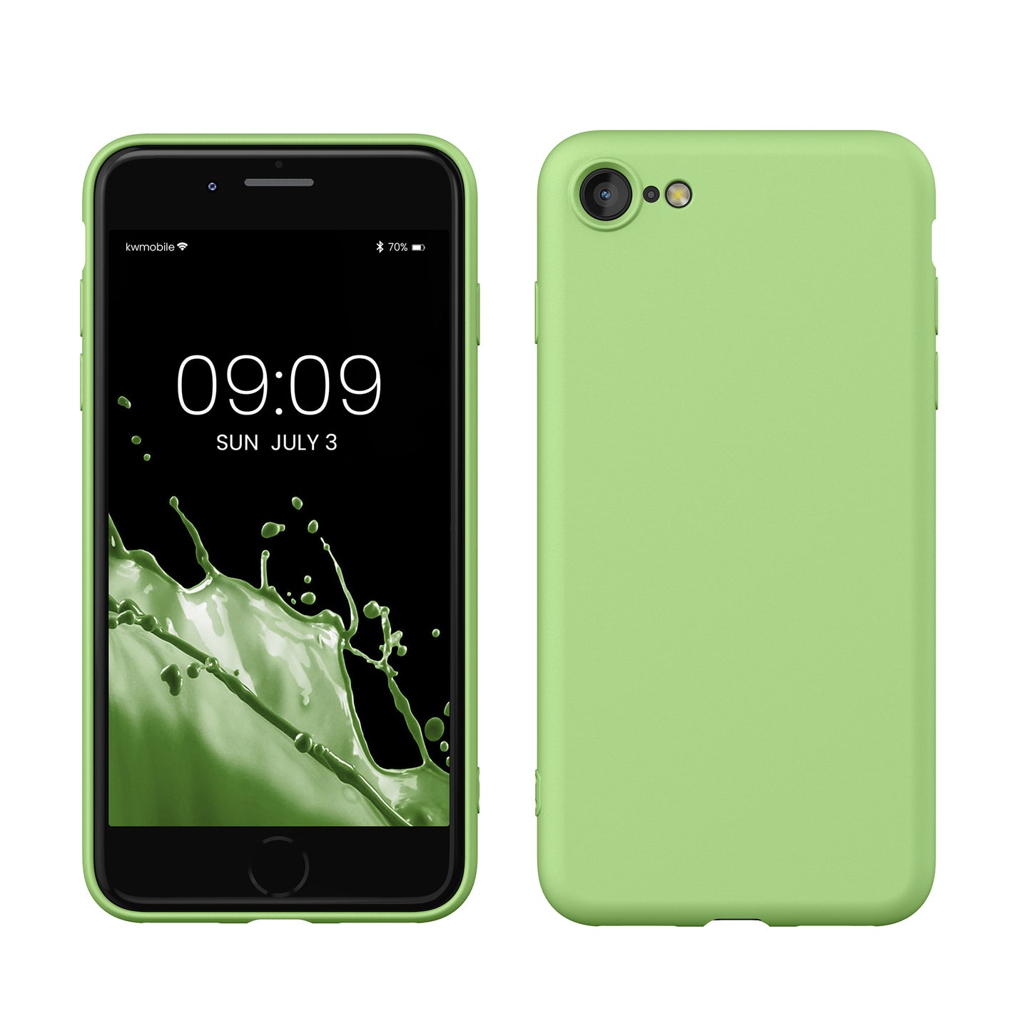 kwmobile Handyhülle für iPhone SE 2022 Hülle / iPhone SE 2020 / iPhone 8 / iPhone 7, für iPhone SE Hülle - Schutzhülle für kabelloses Laden - Case