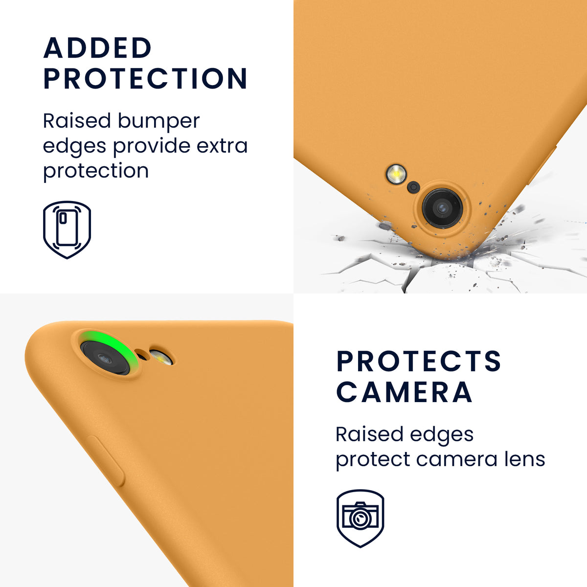 kwmobile Handyhülle für iPhone SE 2022 Hülle / iPhone SE 2020 / iPhone 8 / iPhone 7, für iPhone SE Hülle - Schutzhülle für kabelloses Laden - Case