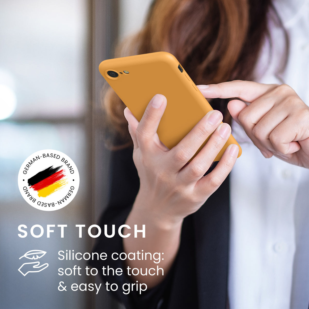 kwmobile Handyhülle für iPhone SE 2022 Hülle / iPhone SE 2020 / iPhone 8 / iPhone 7, für iPhone SE Hülle - Schutzhülle für kabelloses Laden - Case