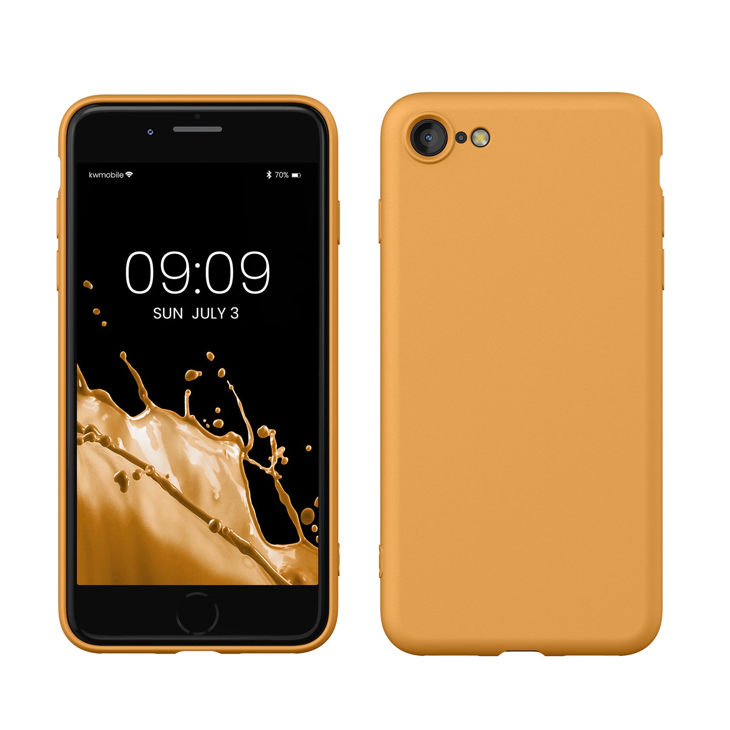 kwmobile Handyhülle für iPhone SE 2022 Hülle / iPhone SE 2020 / iPhone 8 / iPhone 7, für iPhone SE Hülle - Schutzhülle für kabelloses Laden - Case