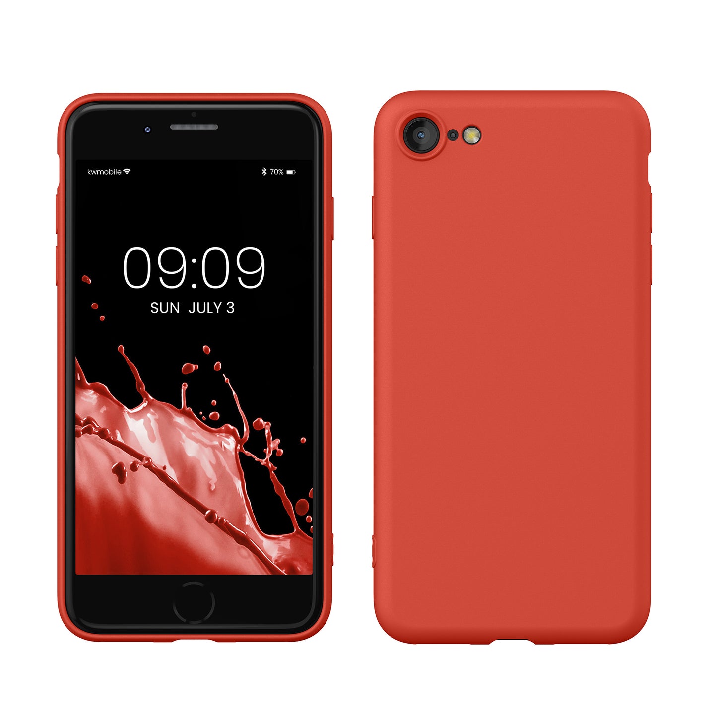 kwmobile Handyhülle für iPhone SE 2022 Hülle / iPhone SE 2020 / iPhone 8 / iPhone 7, für iPhone SE Hülle - Schutzhülle für kabelloses Laden - Case
