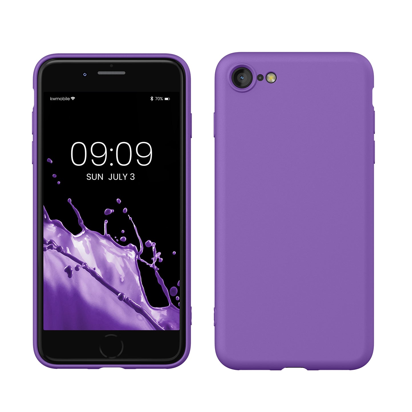 kwmobile Handyhülle für iPhone SE 2022 Hülle / iPhone SE 2020 / iPhone 8 / iPhone 7, für iPhone SE Hülle - Schutzhülle für kabelloses Laden - Case