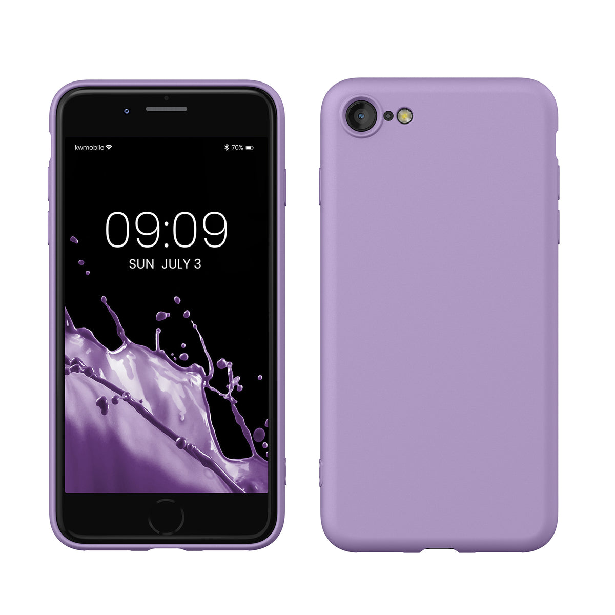 kwmobile Handyhülle für iPhone SE 2022 Hülle / iPhone SE 2020 / iPhone 8 / iPhone 7, für iPhone SE Hülle - Schutzhülle für kabelloses Laden - Case