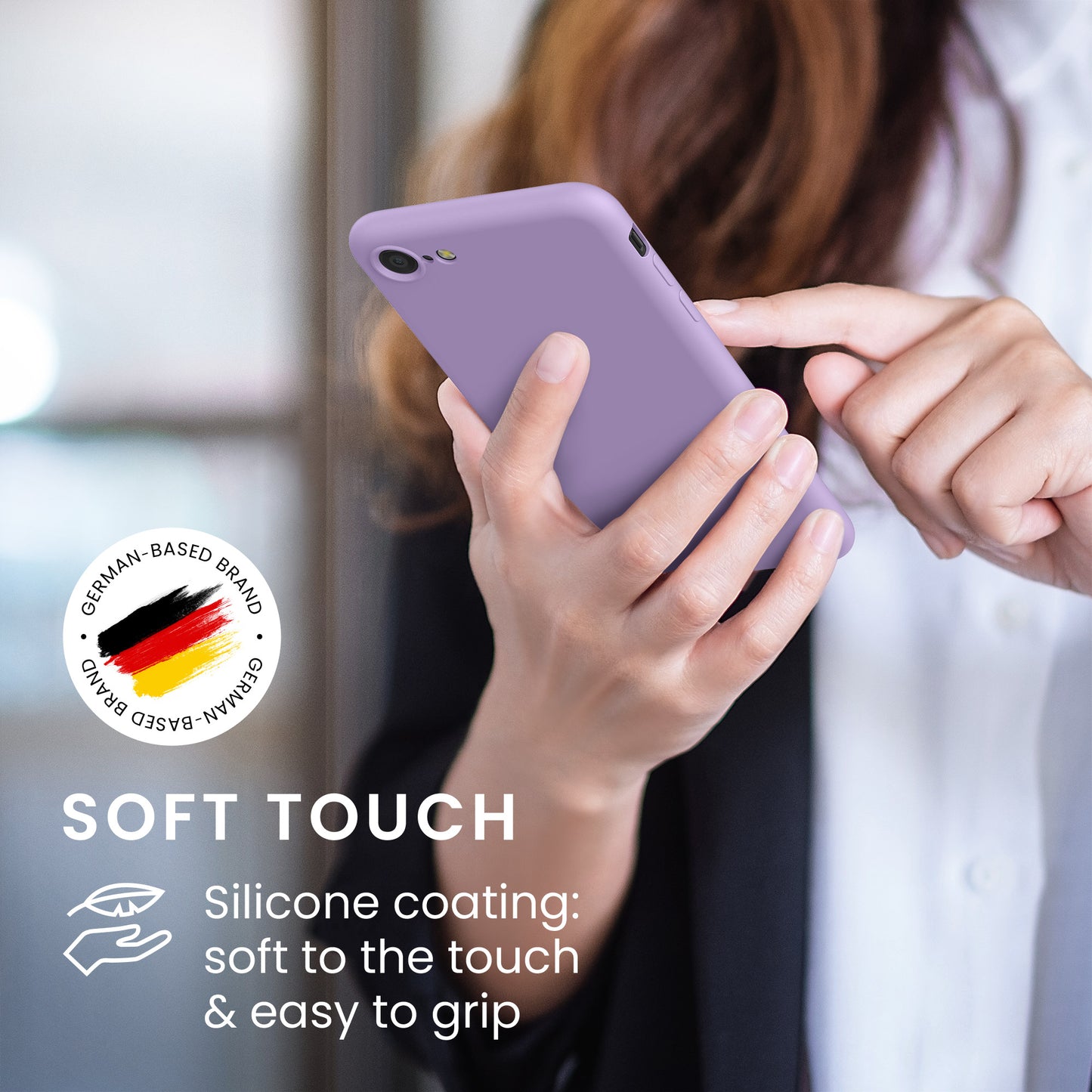 kwmobile Handyhülle für iPhone SE 2022 Hülle / iPhone SE 2020 / iPhone 8 / iPhone 7, für iPhone SE Hülle - Schutzhülle für kabelloses Laden - Case