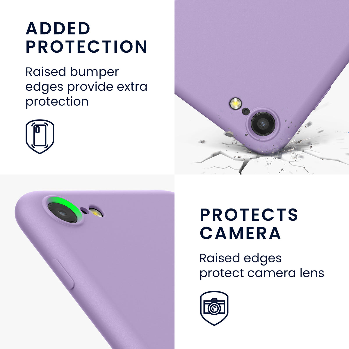 kwmobile Handyhülle für iPhone SE 2022 Hülle / iPhone SE 2020 / iPhone 8 / iPhone 7, für iPhone SE Hülle - Schutzhülle für kabelloses Laden - Case