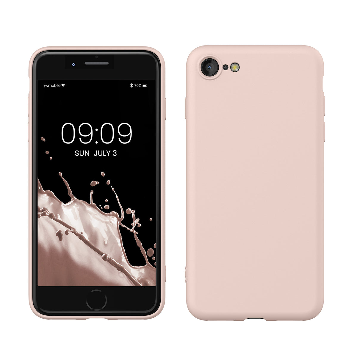 kwmobile Handyhülle für iPhone SE 2022 Hülle / iPhone SE 2020 / iPhone 8 / iPhone 7, für iPhone SE Hülle - Schutzhülle für kabelloses Laden - Case