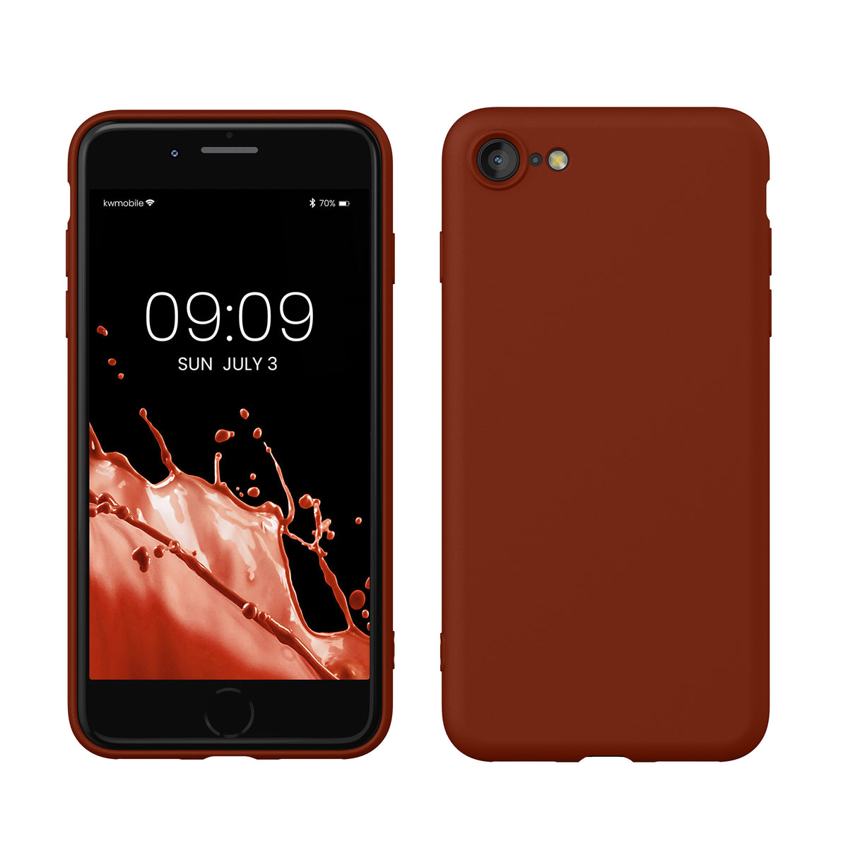 kwmobile Handyhülle für iPhone SE 2022 Hülle / iPhone SE 2020 / iPhone 8 / iPhone 7, für iPhone SE Hülle - Schutzhülle für kabelloses Laden - Case