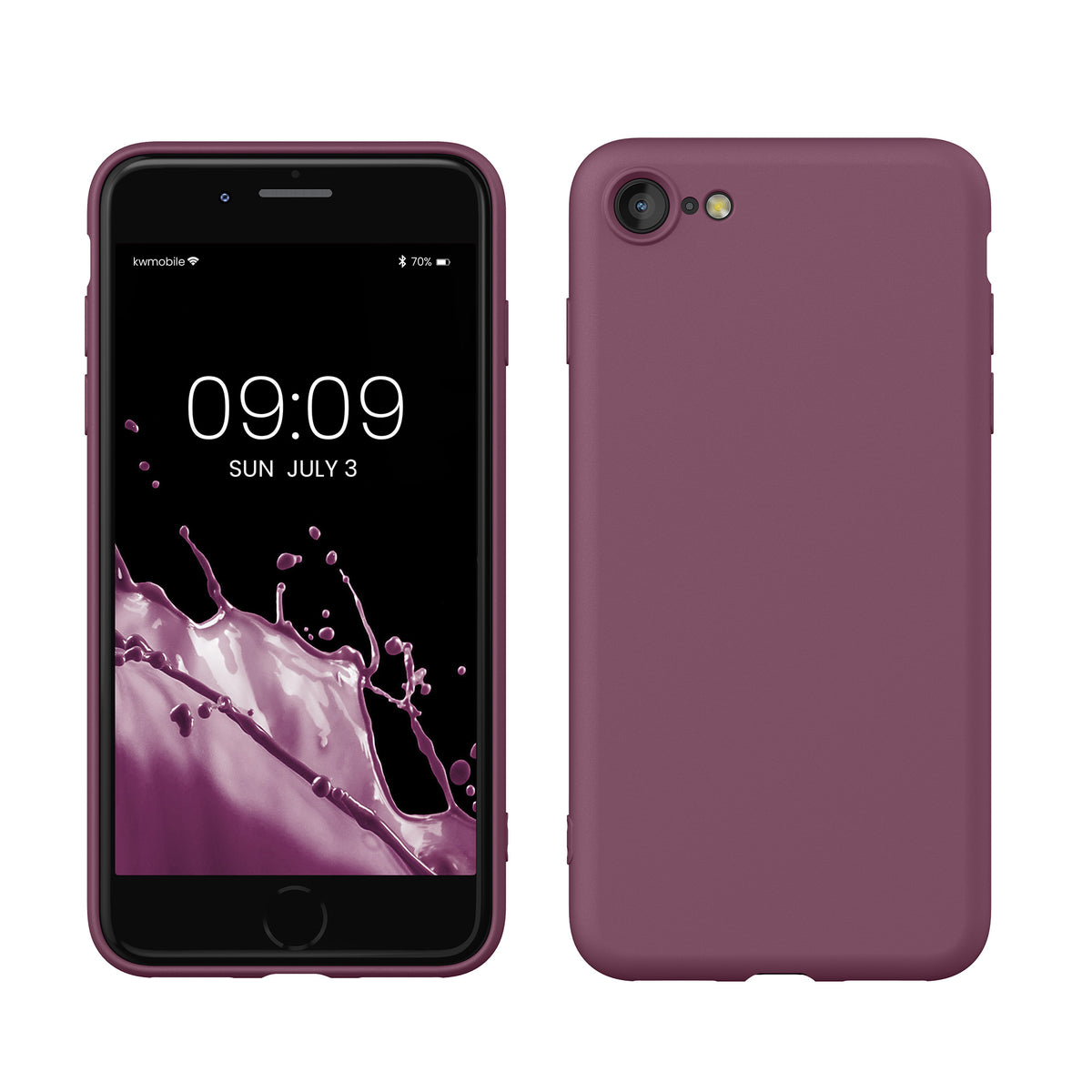 kwmobile Handyhülle für iPhone SE 2022 Hülle / iPhone SE 2020 / iPhone 8 / iPhone 7, für iPhone SE Hülle - Schutzhülle für kabelloses Laden - Case