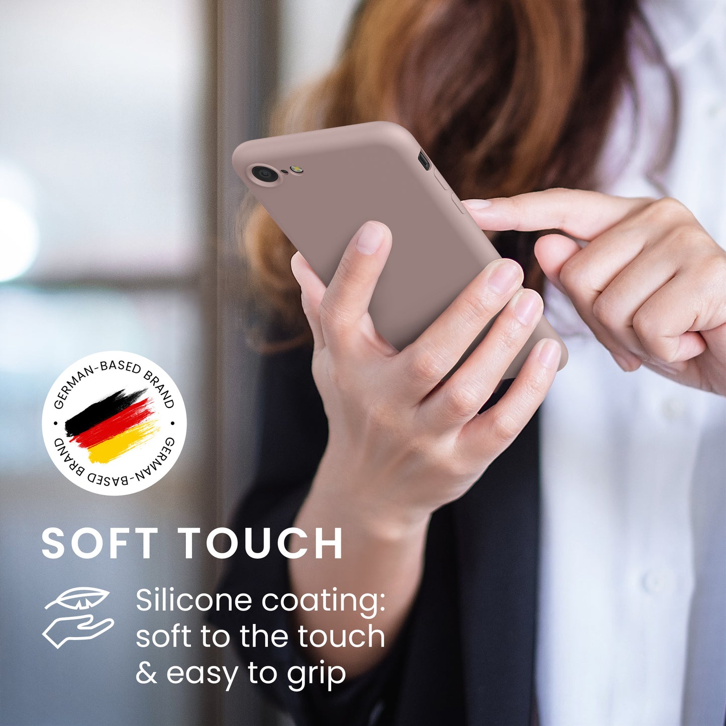kwmobile Handyhülle für iPhone SE 2022 Hülle / iPhone SE 2020 / iPhone 8 / iPhone 7, für iPhone SE Hülle - Schutzhülle für kabelloses Laden - Case