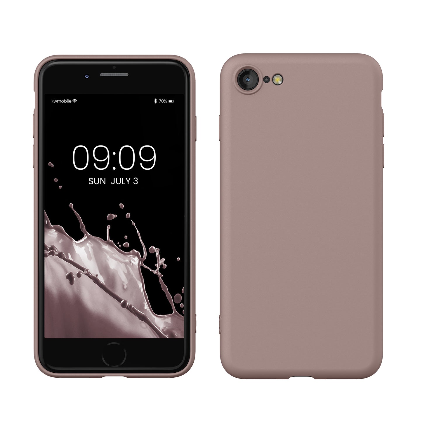 kwmobile Handyhülle für iPhone SE 2022 Hülle / iPhone SE 2020 / iPhone 8 / iPhone 7, für iPhone SE Hülle - Schutzhülle für kabelloses Laden - Case