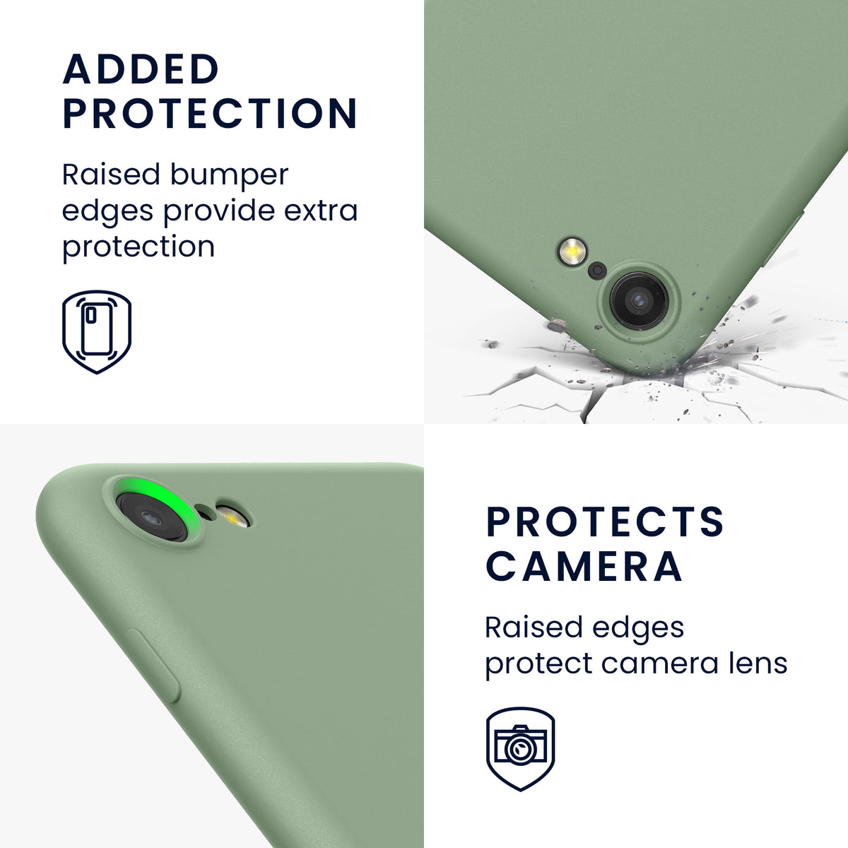 kwmobile Handyhülle für iPhone SE 2022 Hülle / iPhone SE 2020 / iPhone 8 / iPhone 7, für iPhone SE Hülle - Schutzhülle für kabelloses Laden - Case