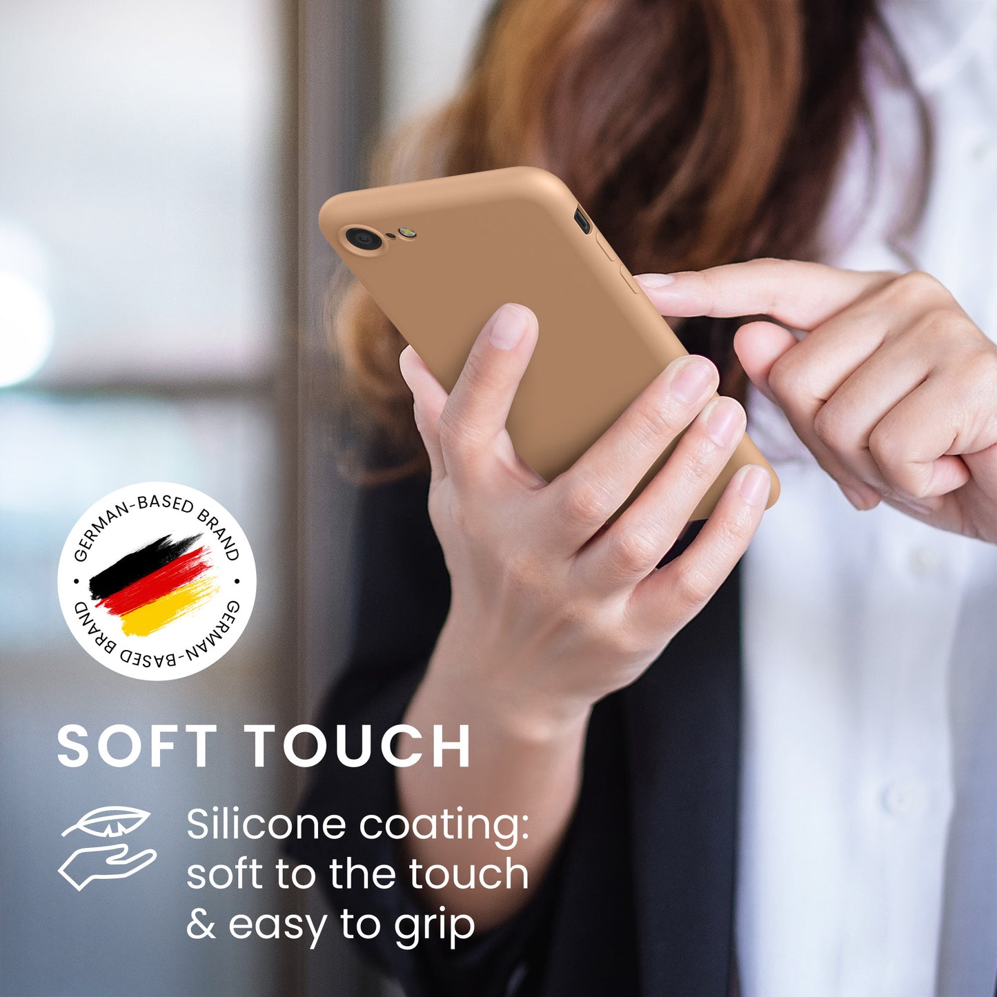 kwmobile Handyhülle für iPhone SE 2022 Hülle / iPhone SE 2020 / iPhone 8 / iPhone 7, für iPhone SE Hülle - Schutzhülle für kabelloses Laden - Case