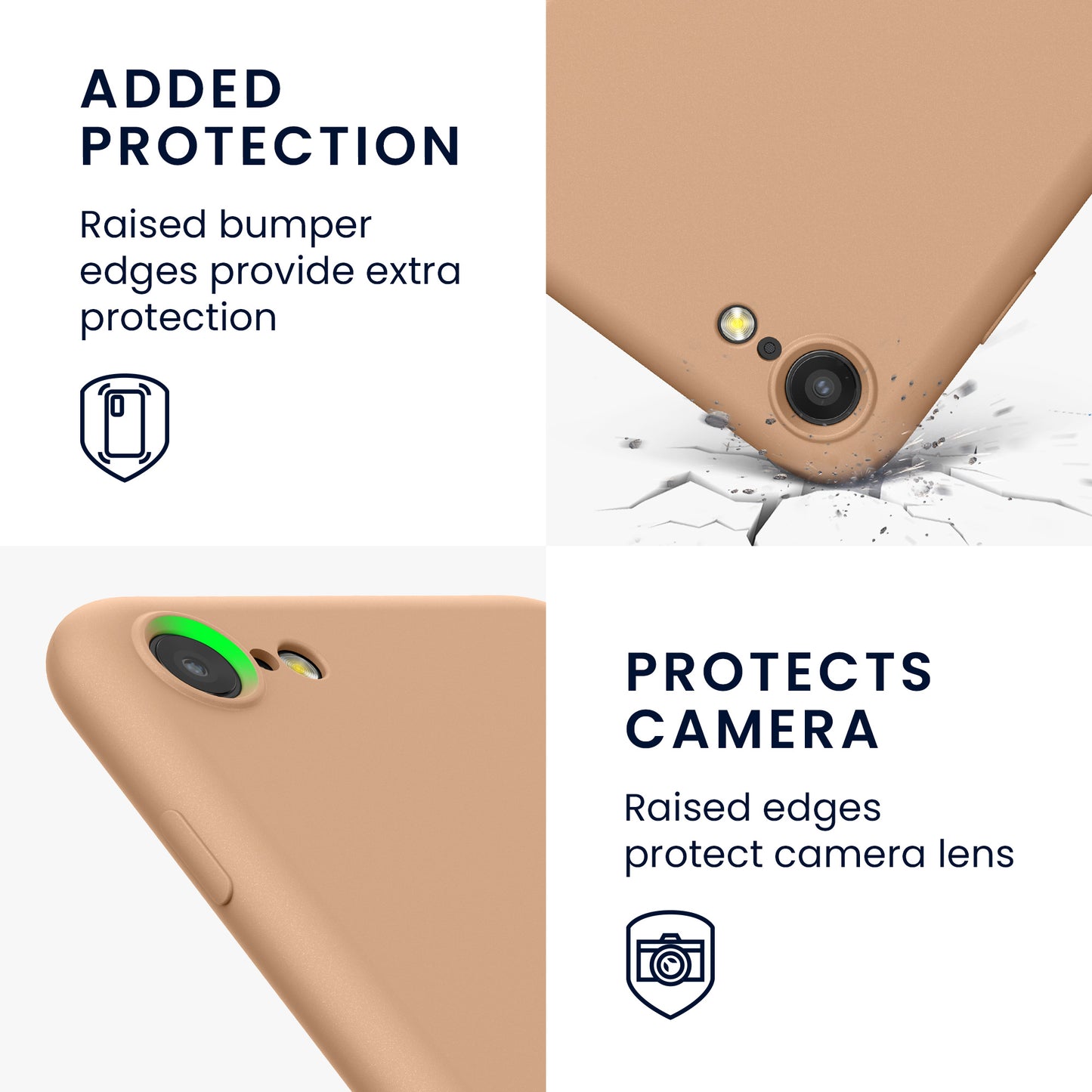 kwmobile Handyhülle für iPhone SE 2022 Hülle / iPhone SE 2020 / iPhone 8 / iPhone 7, für iPhone SE Hülle - Schutzhülle für kabelloses Laden - Case