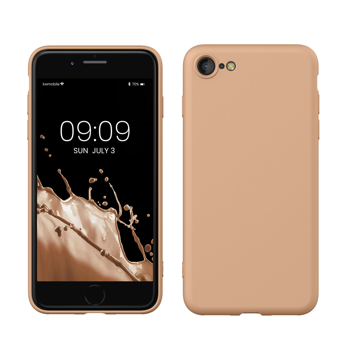 kwmobile Handyhülle für iPhone SE 2022 Hülle / iPhone SE 2020 / iPhone 8 / iPhone 7, für iPhone SE Hülle - Schutzhülle für kabelloses Laden - Case