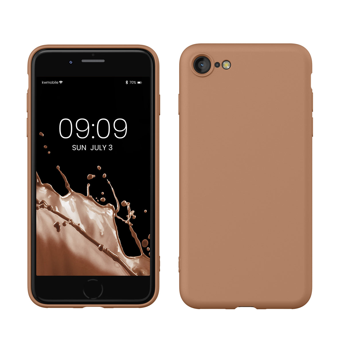 kwmobile Handyhülle für iPhone SE 2022 Hülle / iPhone SE 2020 / iPhone 8 / iPhone 7, für iPhone SE Hülle - Schutzhülle für kabelloses Laden - Case