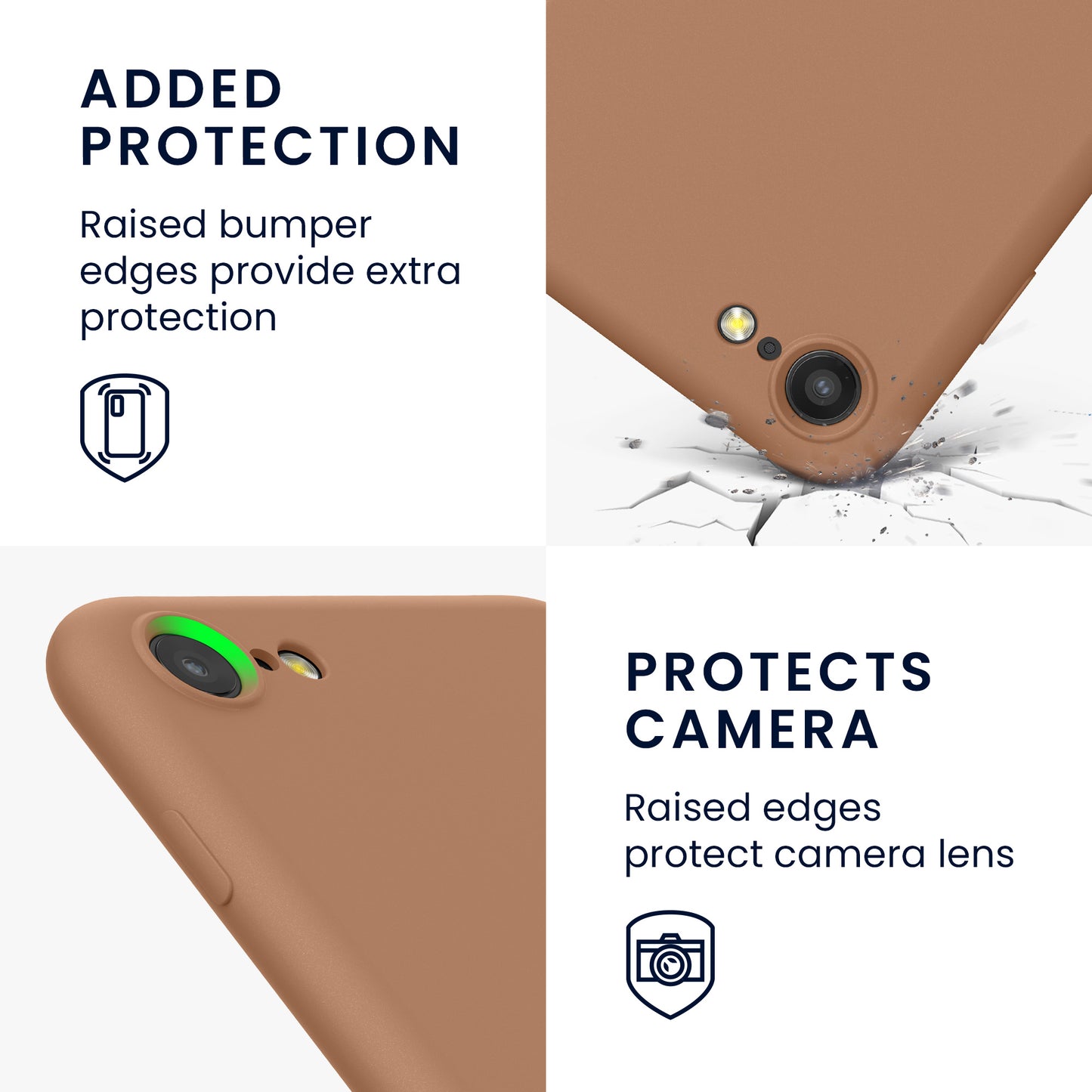 kwmobile Handyhülle für iPhone SE 2022 Hülle / iPhone SE 2020 / iPhone 8 / iPhone 7, für iPhone SE Hülle - Schutzhülle für kabelloses Laden - Case