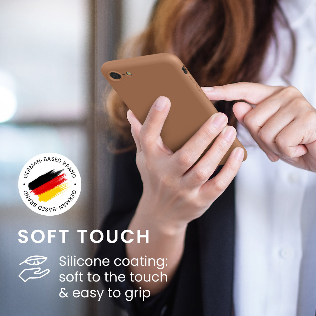 kwmobile Handyhülle für iPhone SE 2022 Hülle / iPhone SE 2020 / iPhone 8 / iPhone 7, für iPhone SE Hülle - Schutzhülle für kabelloses Laden - Case