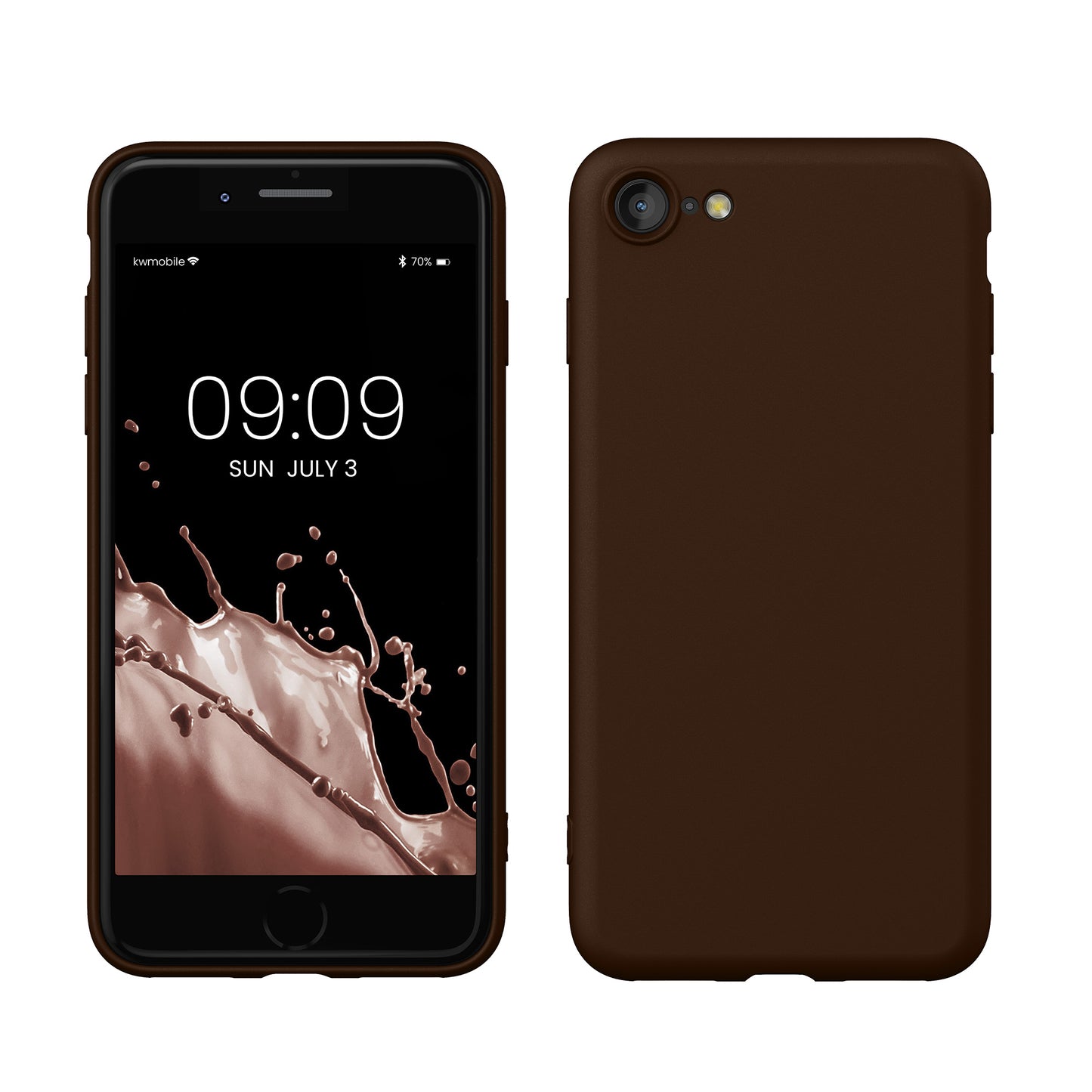 kwmobile Handyhülle für iPhone SE 2022 Hülle / iPhone SE 2020 / iPhone 8 / iPhone 7, für iPhone SE Hülle - Schutzhülle für kabelloses Laden - Case
