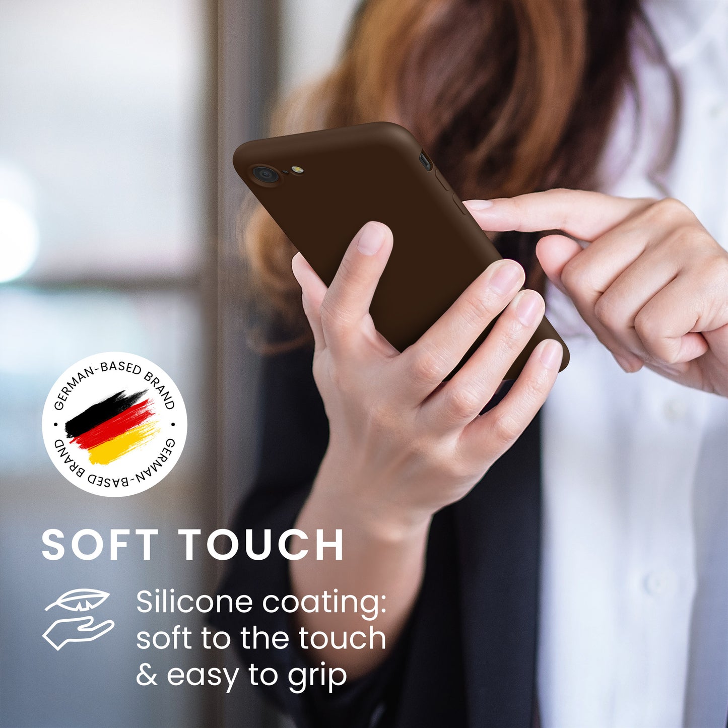 kwmobile Handyhülle für iPhone SE 2022 Hülle / iPhone SE 2020 / iPhone 8 / iPhone 7, für iPhone SE Hülle - Schutzhülle für kabelloses Laden - Case