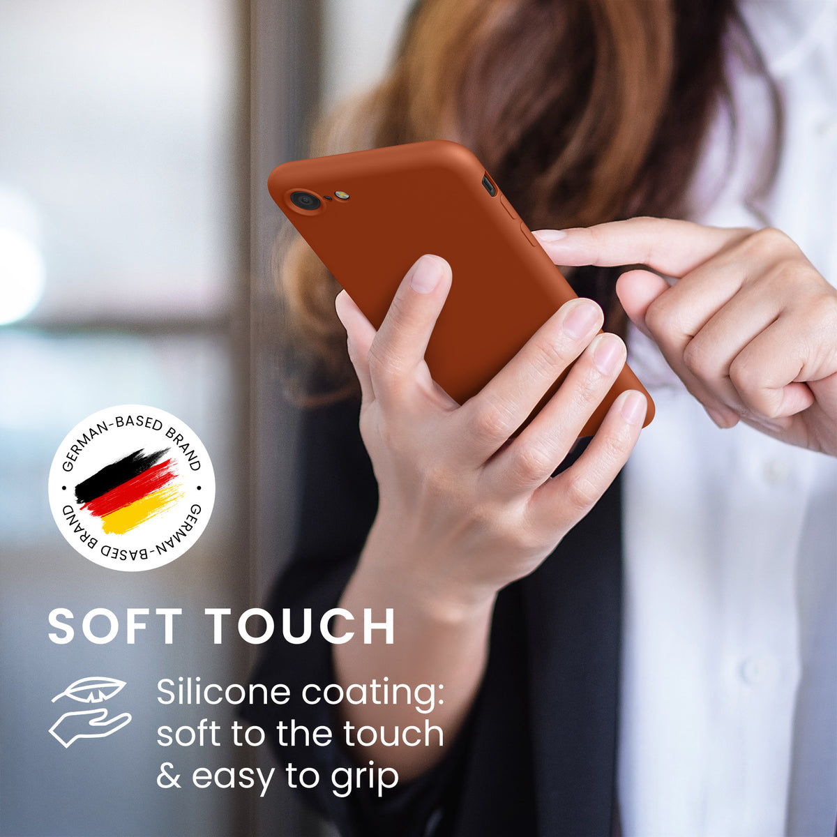kwmobile Handyhülle für iPhone SE 2022 Hülle / iPhone SE 2020 / iPhone 8 / iPhone 7, für iPhone SE Hülle - Schutzhülle für kabelloses Laden - Case