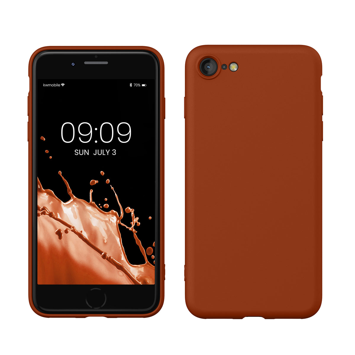 kwmobile Handyhülle für iPhone SE 2022 Hülle / iPhone SE 2020 / iPhone 8 / iPhone 7, für iPhone SE Hülle - Schutzhülle für kabelloses Laden - Case