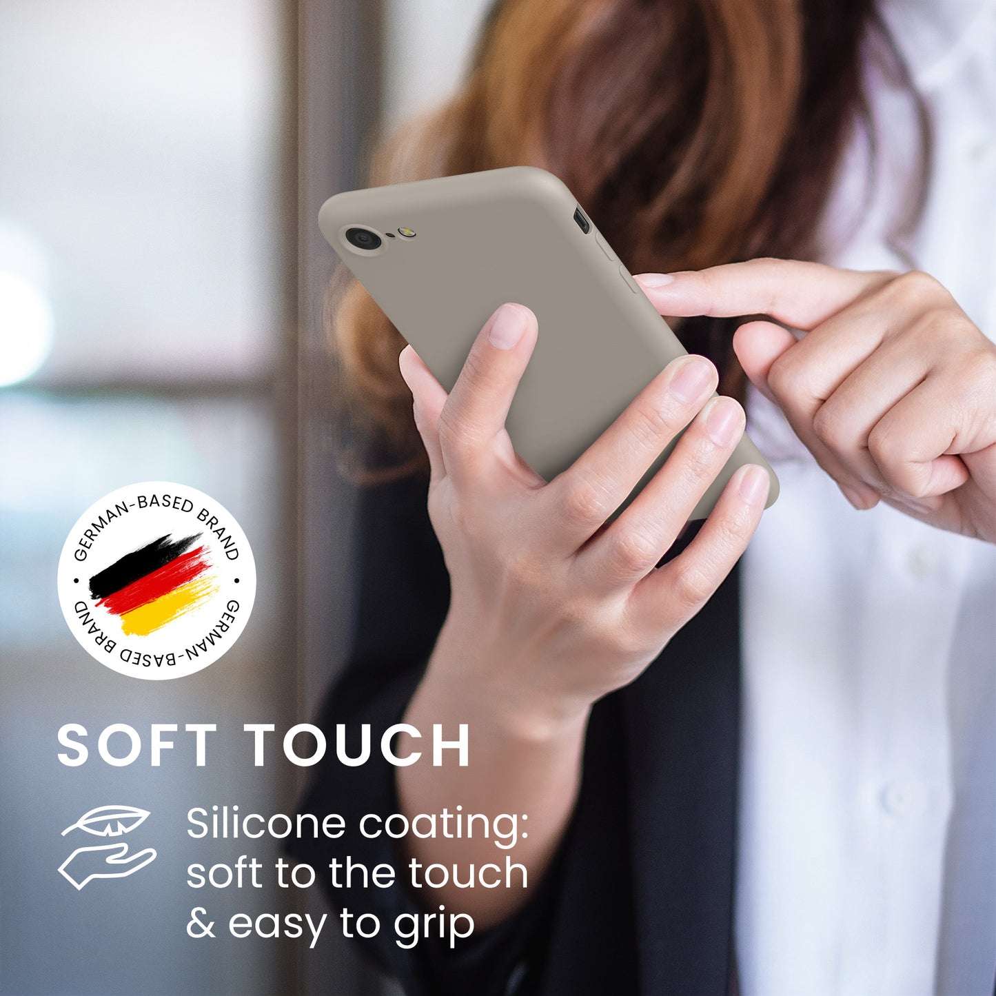 kwmobile Handyhülle für iPhone SE 2022 Hülle / iPhone SE 2020 / iPhone 8 / iPhone 7, für iPhone SE Hülle - Schutzhülle für kabelloses Laden - Case