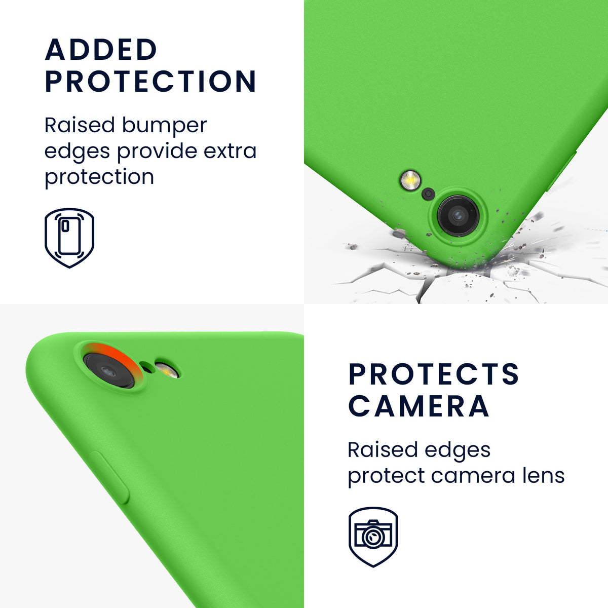 kwmobile Handyhülle für iPhone SE 2022 Hülle / iPhone SE 2020 / iPhone 8 / iPhone 7, für iPhone SE Hülle - Schutzhülle für kabelloses Laden - Case