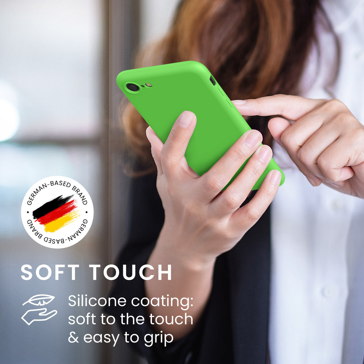 kwmobile Handyhülle für iPhone SE 2022 Hülle / iPhone SE 2020 / iPhone 8 / iPhone 7, für iPhone SE Hülle - Schutzhülle für kabelloses Laden - Case